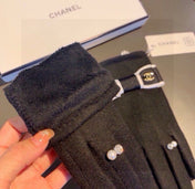 CC GLOVES IN BLACK WOOL WITH BOW 463857