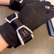 CC GLOVES IN BLACK WOOL WITH BOW 463857