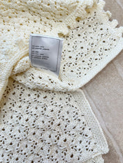 CHANEL 26S CROCHET KNIT POLO TOP 1431