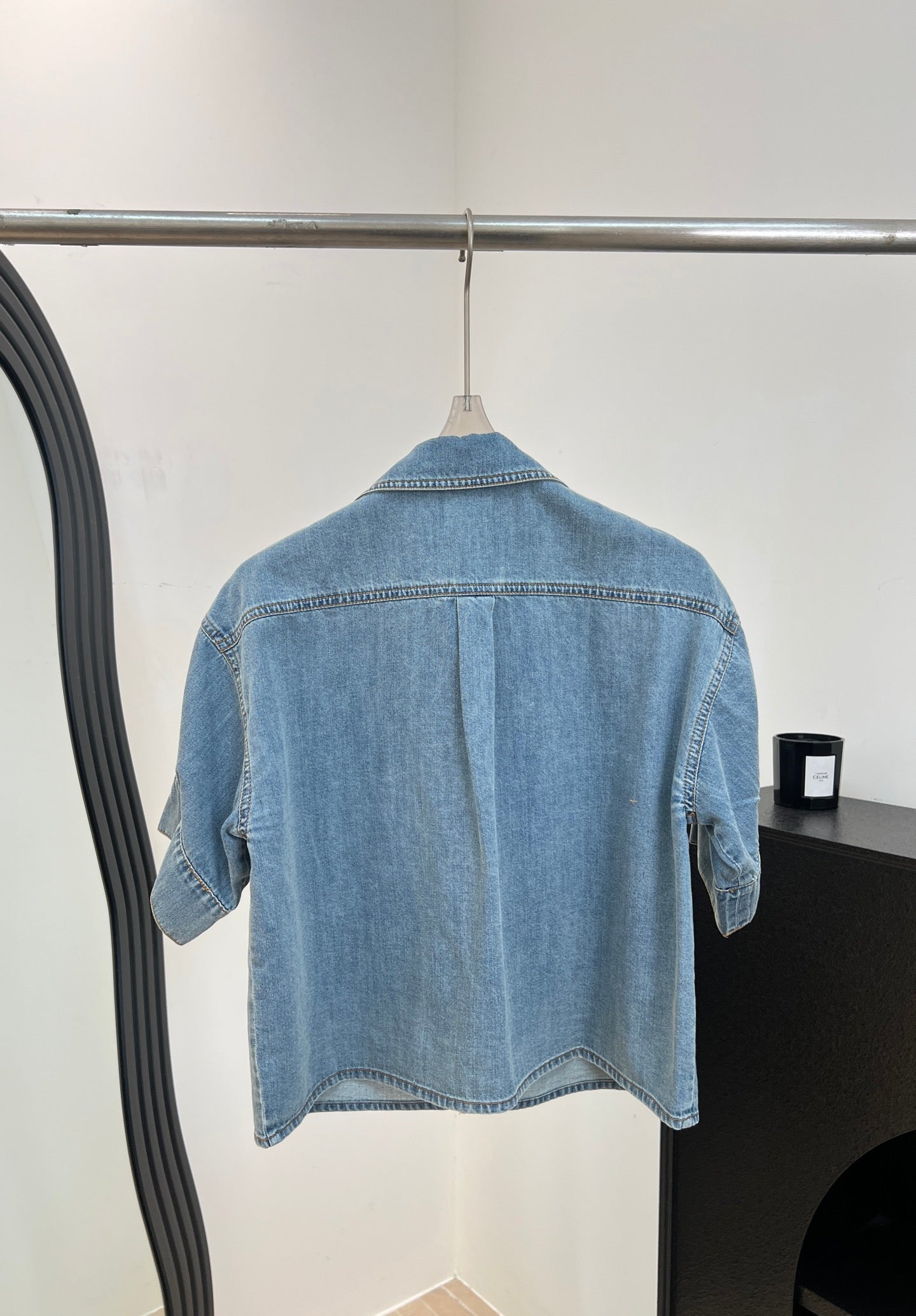 LOEWE 26S SHORT-SLEEVE DENIM SHIRT 562