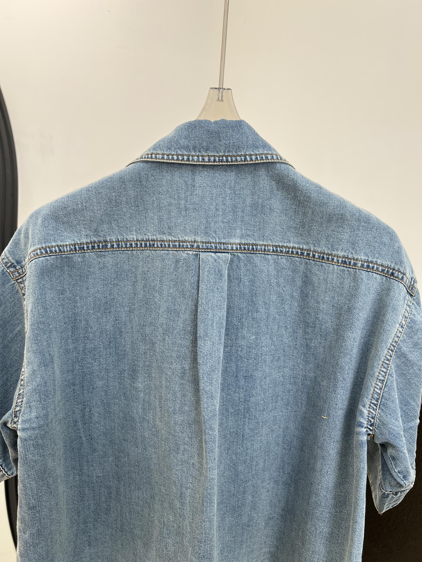 LOEWE 26S SHORT-SLEEVE DENIM SHIRT 562