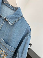 LOEWE 26S SHORT-SLEEVE DENIM SHIRT 562