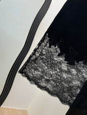 CHANEL 26S LACE HEM MIDI SKIRT 1312