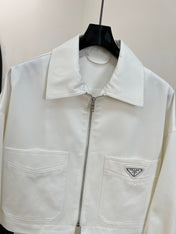 PRADA 26S CROPPED ZIP-UP JACKET 1070
