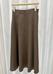 RALPH LAUREN 26S LINEN MIDI SKIRT 488