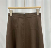 RALPH LAUREN 26S LINEN MIDI SKIRT 488