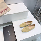 CHANEL 26S LOAFER FLATS IN BEIGE SUEDE