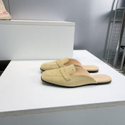 CHANEL 26S LOAFER MULES IN BEIGE SUEDE