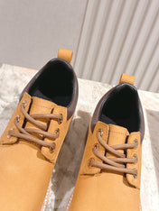 CELINE 25S LOW CUT MARTIN BOOTS IN MEDIUM ORANGE CALFSKIN