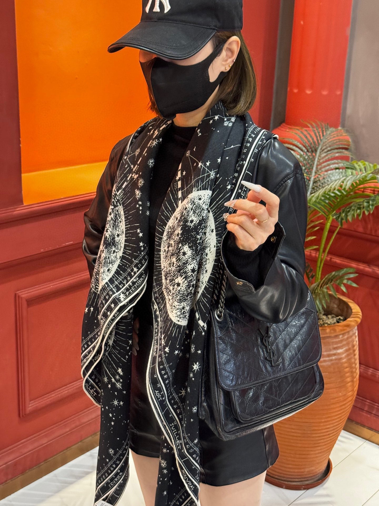 DIOR SCARF 140 CM IN SILK-CASHMERE BLEND 735816