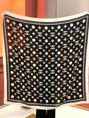 CHANEL 25S SCARF 140 IN CASHMERE 931509