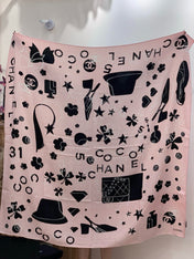 CHANEL 25S SCARF 140 IN SILK AND CASHMERE 932003