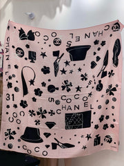 CHANEL 25S SCARF 140 IN SILK AND CASHMERE 932003