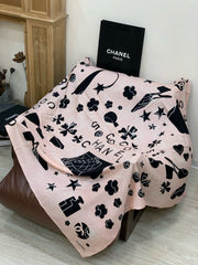 CHANEL 25S SCARF 140 IN SILK AND CASHMERE 932003