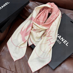 CHANEL 25S SCARF 135 IN SILK AND CASHMERE 932038