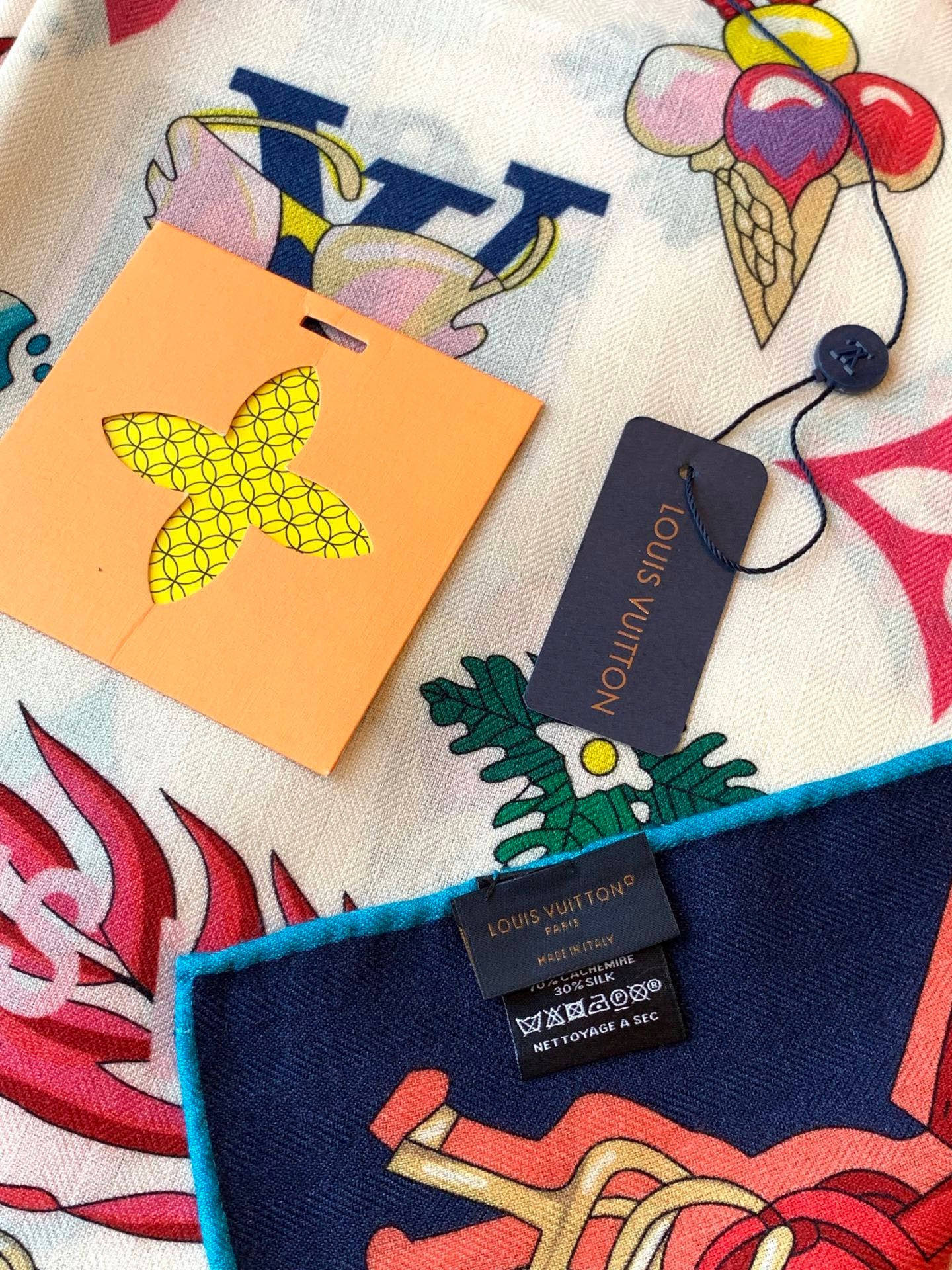 LV 26S SCARF 135 IN CASHMERE AND SILK 316733