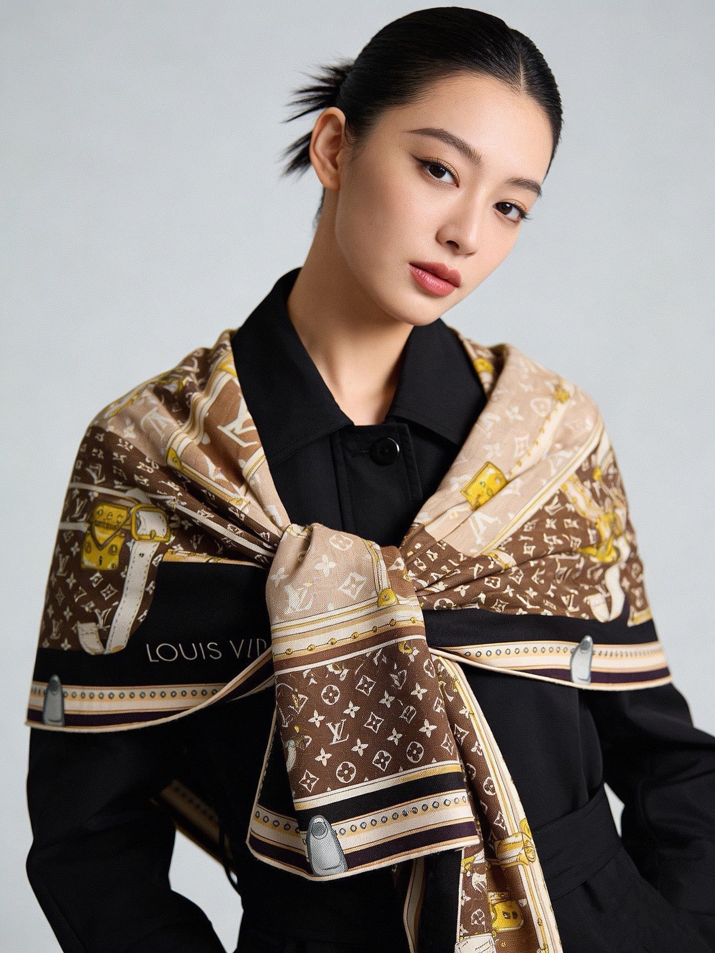 LV 26S SCARF 135 IN CASHMERE AND SILK 320939