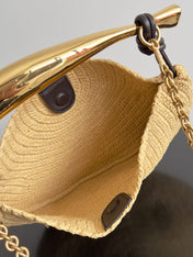 SARDINE CHAIN 33 IN NATURAL RAFFIA