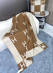 AVALON THROW BLANKET 170 CM IN CIDER BROWN CASHMERE 294473