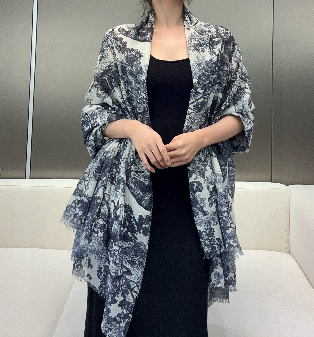 DIOR SCARF 180 CM IN CASHMERE-SILK BLEND 706549