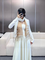 CHANEL 25S SCARF 184 IN MERINO WOOL 727323