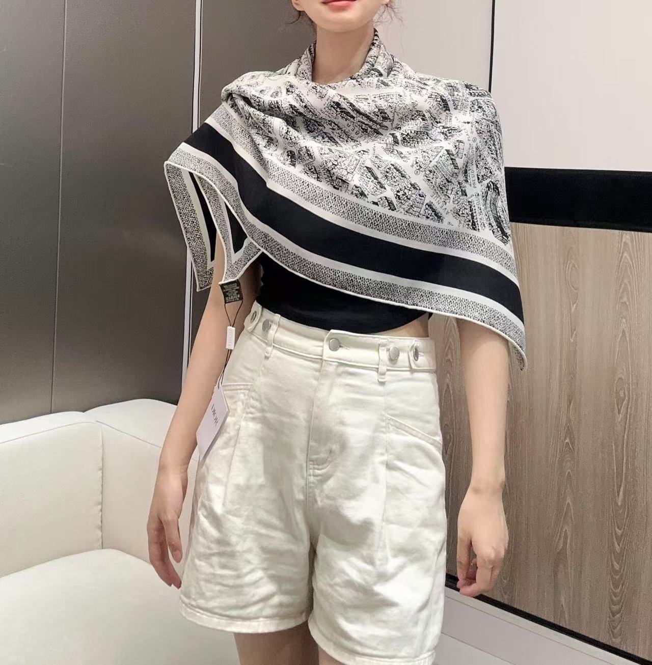 DIOR SCARF 110 CM IN SILK 730652