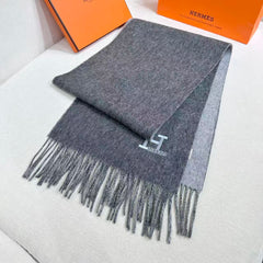 HERMES 25S SCARF 190 IN CASHMERE 986002