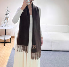 HERMES 25S SCARF 190 IN CASHMERE 986000