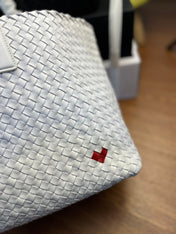 SMALL CABAT 33 IN WHITE LAMBSKIN