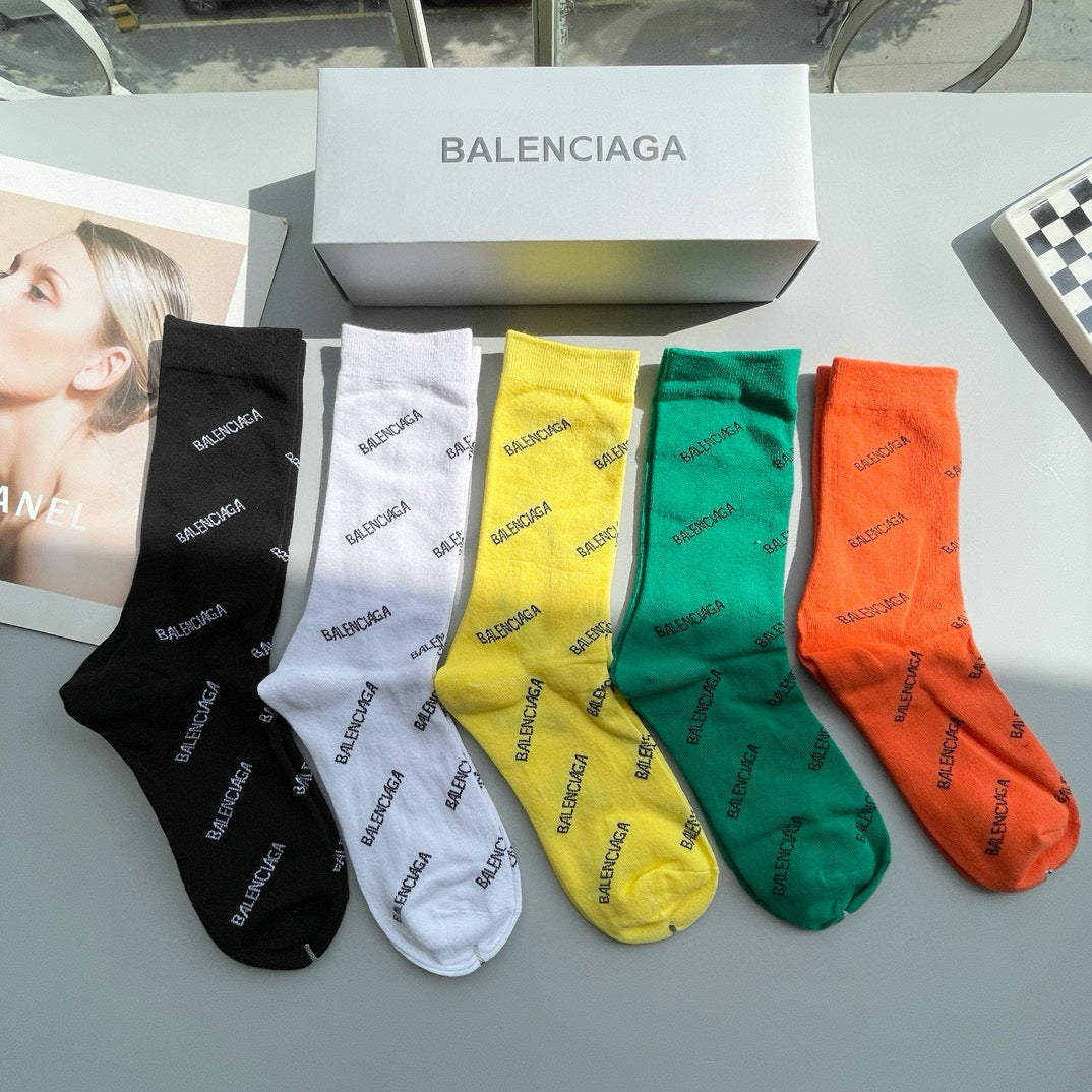 BALENCIAGA 26S CREW SOCKS 495709 (1 BOX)
