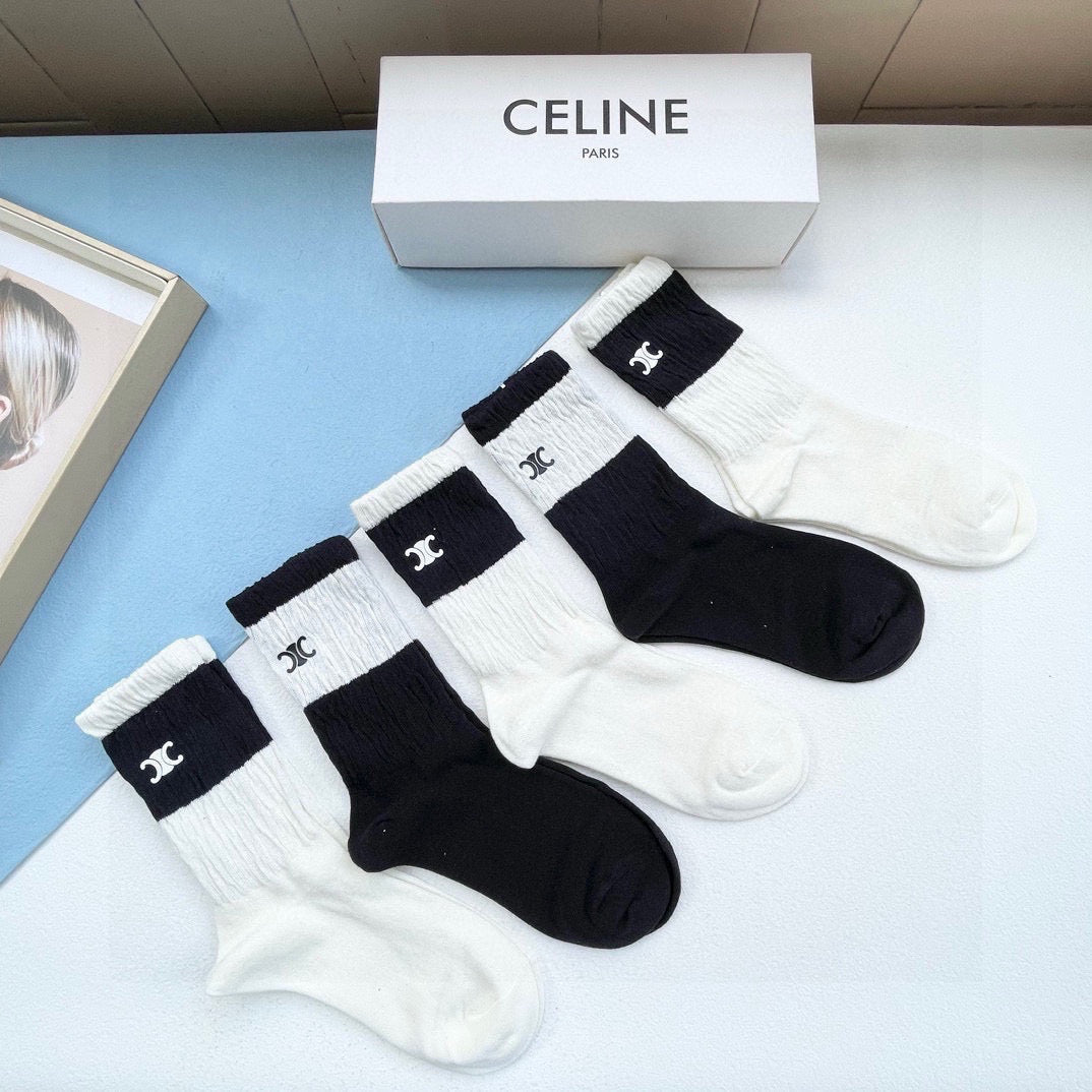 CELINE 26S CREW SOCKS 567905 (1 BOX)