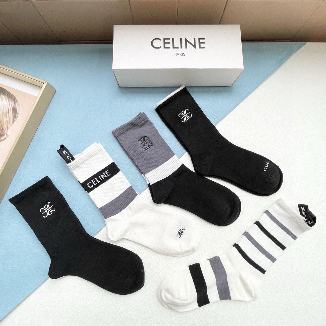 CELINE 26S CREW SOCKS 900979 (1 BOX)