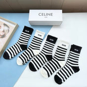 CELINE 26S CREW SOCKS 155643 (1 BOX)