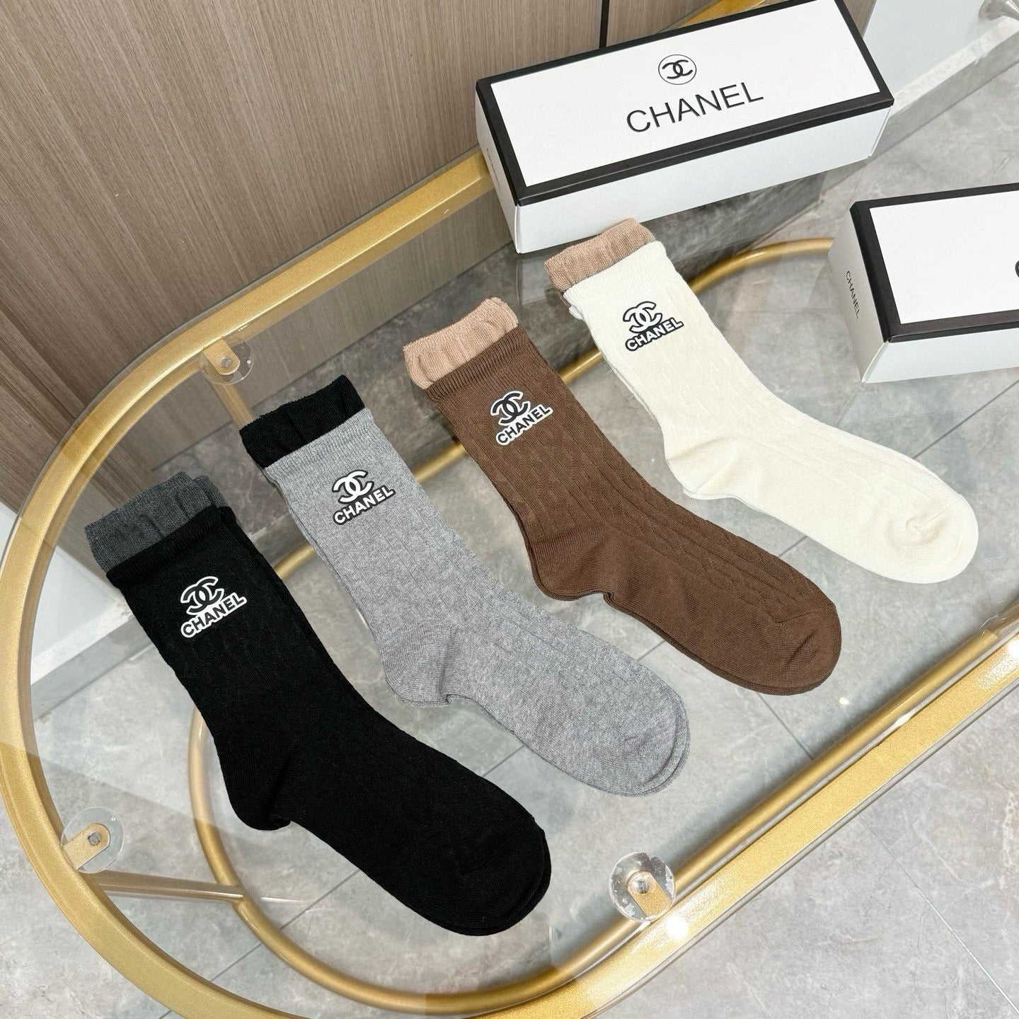CHANEL 26S CREW SOCKS 410315 (1 BOX)