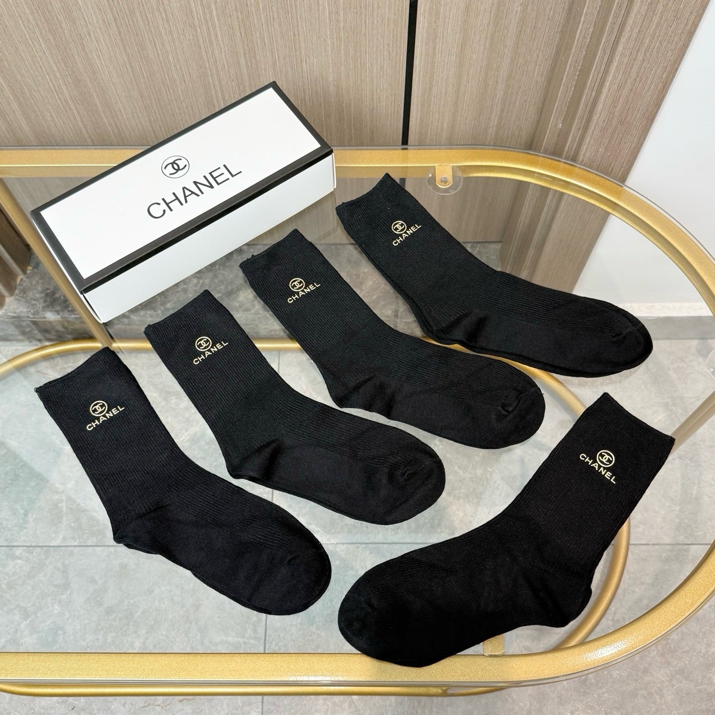 CHANEL 26S CREW SOCKS 412417 (1 BOX)
