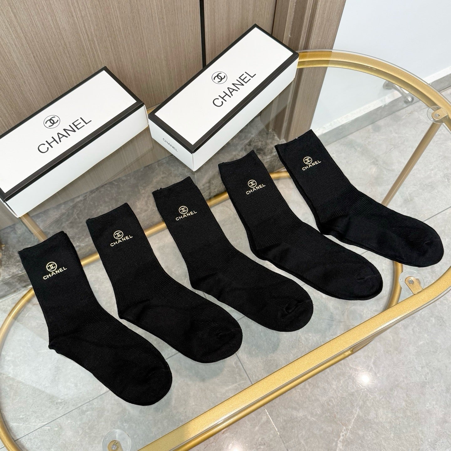 CHANEL 26S CREW SOCKS 412417 (1 BOX)