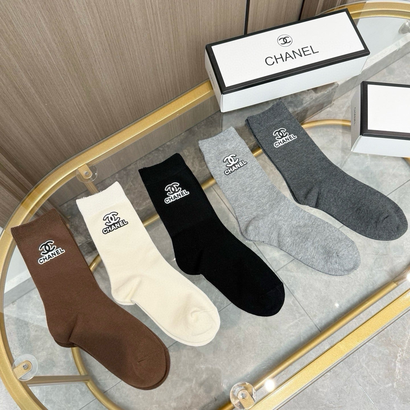 CHANEL 26S CREW SOCKS 412418 (1 BOX)