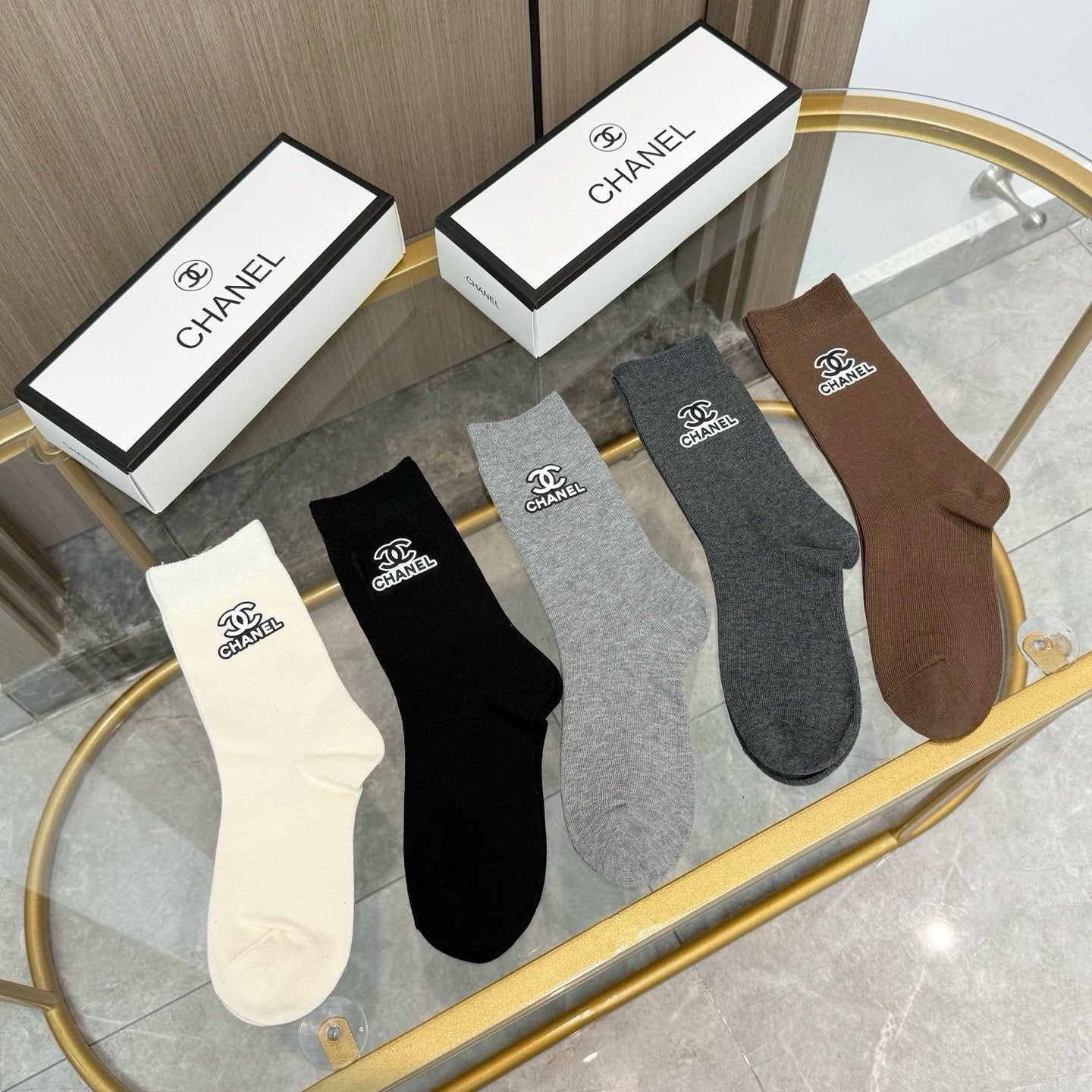 CHANEL 26S CREW SOCKS 412418 (1 BOX)