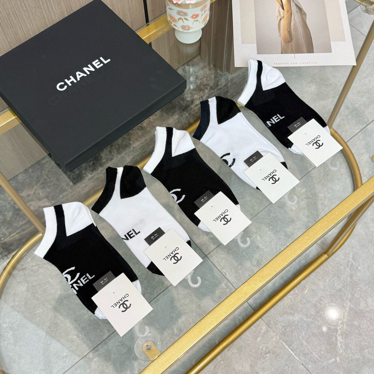 CHANEL 26S ANKLE SOCKS 412419 (1 BOX)