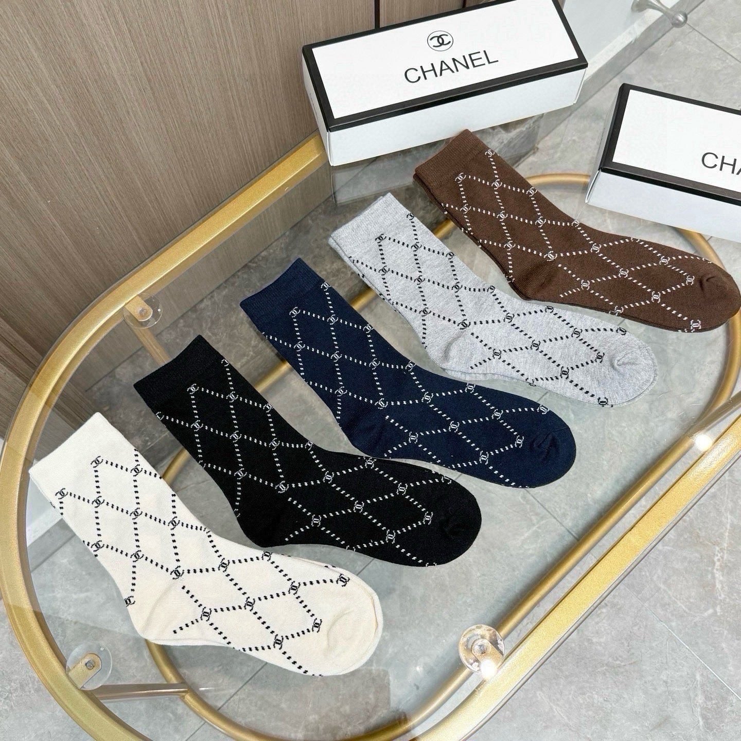 CHANEL 26S CREW SOCKS 412420 (1 BOX)