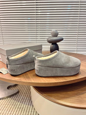 BALENCIAGA 25S AURALEE SLIP-ON 50 MM IN GREY SUEDE