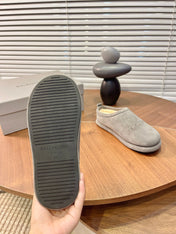 BALENCIAGA 25S AURALEE SLIP-ON 25 MM IN GREY SUEDE