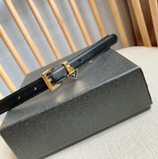 PRADA 25S BELT 15 MM IN BLACK CALFSKIN 571356