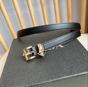 PRADA 25S BELT 15 MM IN BLACK CALFSKIN 571356