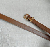 PRADA 25S BELT 15 MM IN BROWN CALFSKIN 571358