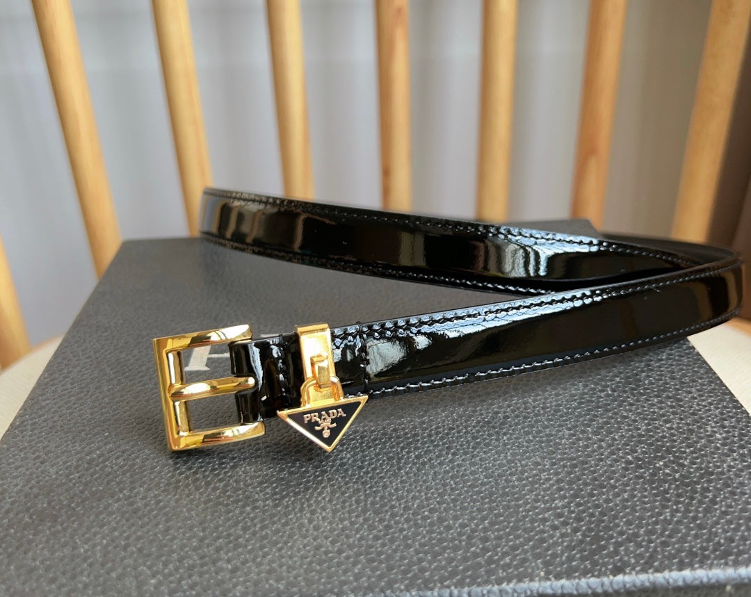 PRADA 25S BELT 15 MM IN BLACK CALFSKIN 571367