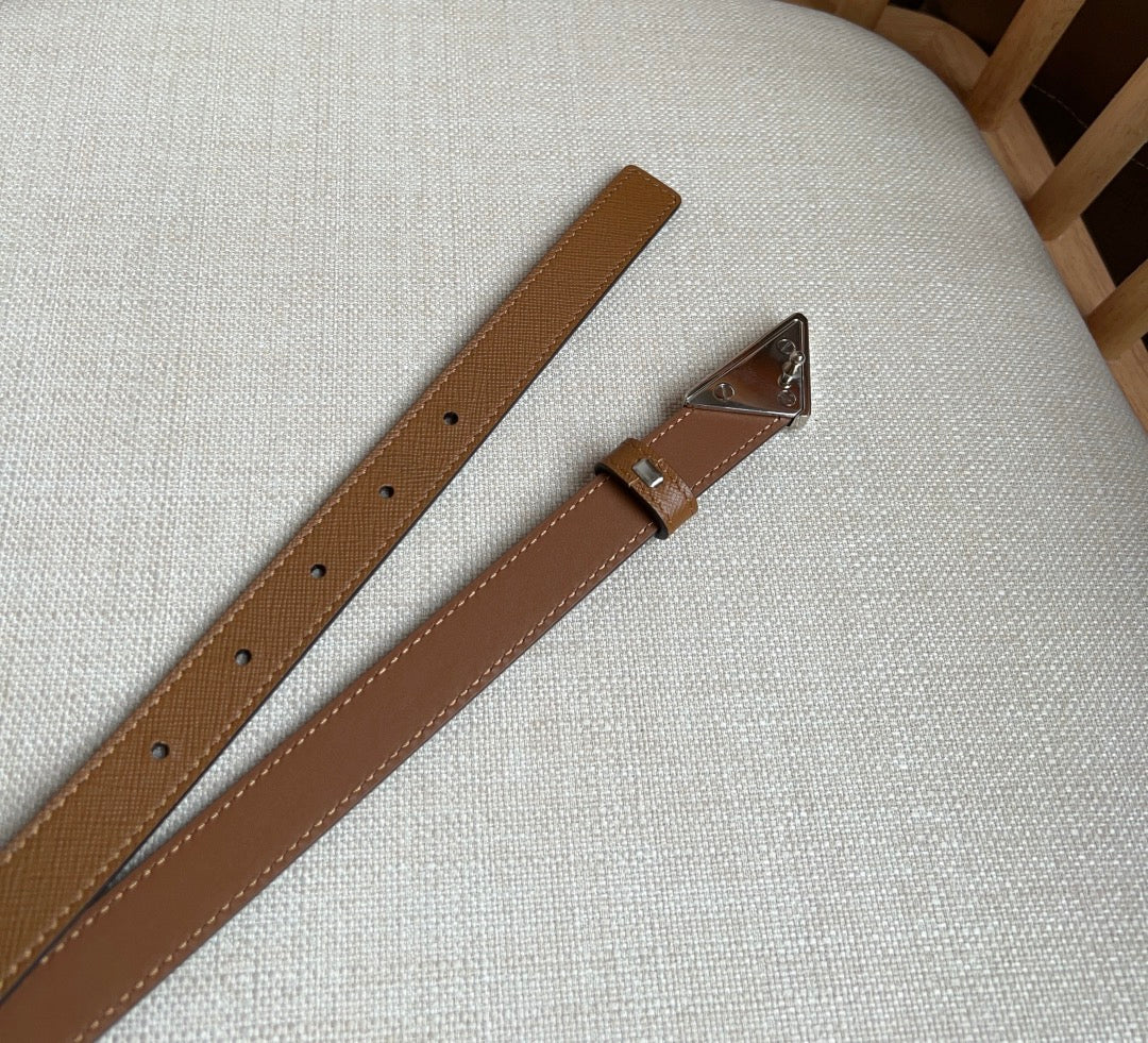 PRADA 25S BELT 20 MM IN BROWN CALFSKIN 571370