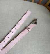 PRADA 25S BELT 20 MM IN LIGHT PINK CALFSKIN 571386
