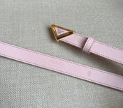 PRADA 25S BELT 20 MM IN LIGHT PINK CALFSKIN 571387