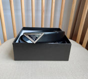 PRADA 25S BELT 33 MM IN BLACK CALFSKIN 551859